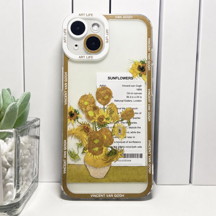 Funda para celular diseño Girasoles de Van Gogh